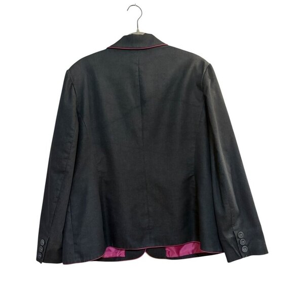 Apostrophe Women's Dark Blazer With Pink Piping & Lining 18W - Picture 3 of 8